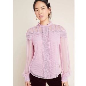 Anthropologie Atsu Priscilla Embroidered Blouse Size 6 NWT